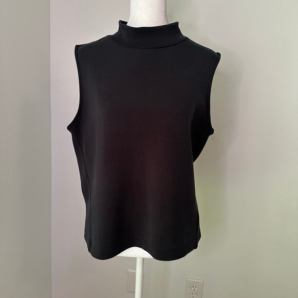 SPANX black sleeveless turtleneck top size L - Picture 2 of 11